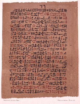  Papiro de Ebers.